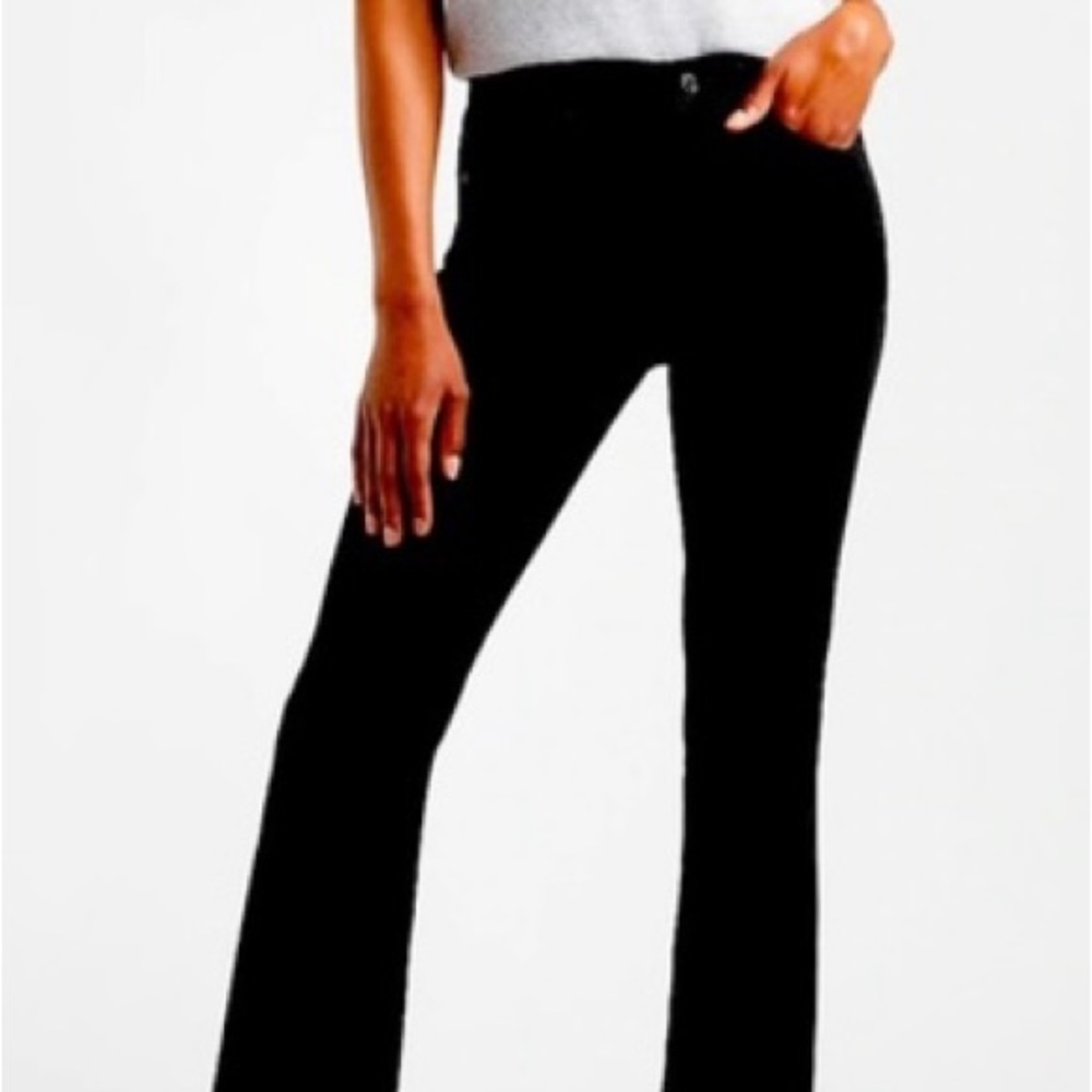 Bootcut Jeans Bebe Black jeans mid rise stretchy jr bootcut jeans 31-32 - Picture 2 of 7